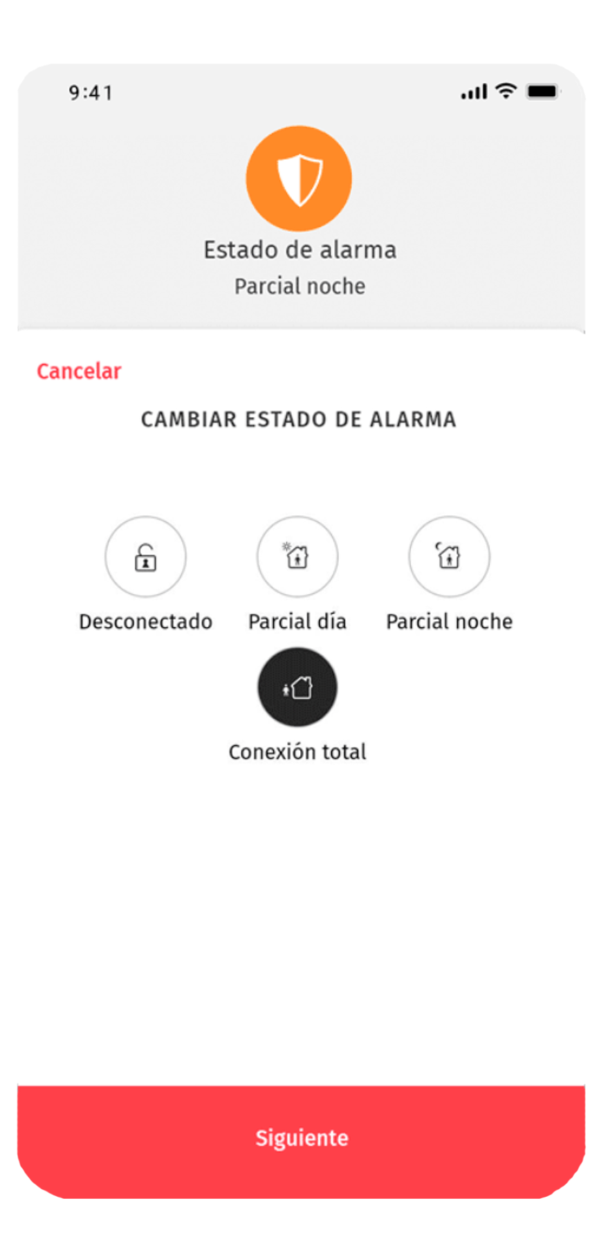 control alarma